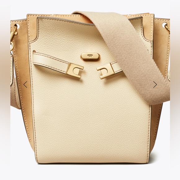 ✨3X Host Pick✨Tory Burch Lee Radziwell Pebbled Double Bucket Bag - Picture 4 of 6